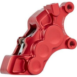 PartzBiz HD AN02-229 - Arlen Ness 02-229 Red 6-Piston Caliper for 11.8" Disc Front Right Harley Custom