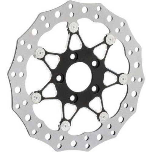 PartzBiz HD: 4424495-Arlen Ness 02-972 11.8" ProCross Two-piece Floating Brake Rotor Harley 06-17 1710-3323 17103323 263795 sportster dyna fat boy bob slim low xl electra road street glide king best for performance power braking galfer