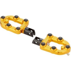 PartzBiz HD AN07-935 - Arlen Ness 07-935 Gold Billet MX Driver Footpegs Set 18-Up Harley Softail PartzBiz HD AN07-935 - Arlen Ness 07-935 Gold Billet MX Driver Footpegs Set 18-Up Harley Softail