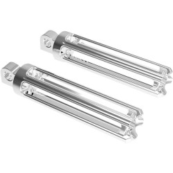 PartzBiz HD AN06-104 - Arlen Ness 10 Gauge Chrome Male Mount Foot Pegs Pair for Harley / Metric | 06-104 PartzBiz HD AN06-104 - Arlen Ness 10 Gauge Chrome Male Mount Foot Pegs Pair for Harley / Metric | 06-104