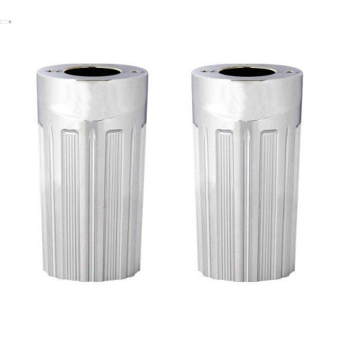 PartzBiz HD: 4424350-Arlen Ness 10 Gauge Chrome Upper Slider Hot Legs Covers Cow Bells Harley 86-13 | 20-018 PartzBiz HD: 4424350-Arlen Ness 10 Gauge Chrome Upper Slider Hot Legs Covers Cow Bells Harley 86-13 | 20-018