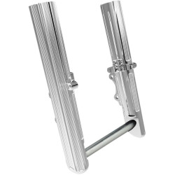 PartzBiz HD AN40-520 - Arlen Ness 10 Gauge Hot Legs Chrome Single Side Disc Lower Sliders Harley 08-13 | 40-520