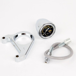 PartzBiz HD AN15-657 - Arlen Ness 15-657 ชุดเกจวัดแรงดันน้ำมัน Chrome Radius Harley Evolution EVO 84-99