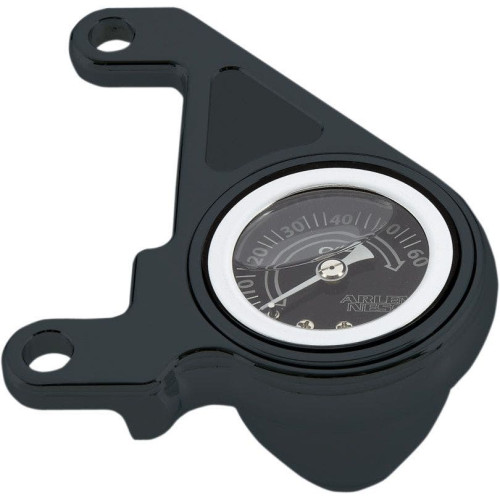 PartzBiz HD: 4424296-Arlen Ness 15-675 Black Radius เกจวัดแรงดันน้ำมันชุด Harley Twin Cam 99-17