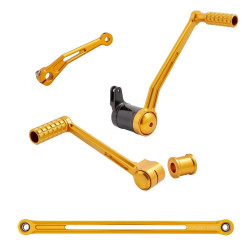 PartzBiz HD AN420-104 - Arlen Ness 420-104 Gold Speedliner การควบคุมเท้า Solo Toe Shifter Harley 08-up FLH PartzBiz HD AN420-104 - Arlen Ness 420-104 Gold Speedliner การควบคุมเท้า Solo Toe Shifter Harley 08-up FLH