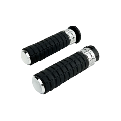 PartzBiz HD AN500-001 - Arlen Ness 500-001 Chrome Speedliner Rubber Hand Grips Harley Cable Throttle | 500-001 PartzBiz HD AN500-001 - Arlen Ness 500-001 Chrome Speedliner Rubber Hand Grips Harley Cable Throttle | 500-001