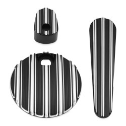 PartzBiz HD AN91-136 - Arlen Ness Black 10 Gauge Dash Accessory Pack Ignition Fuel Door Dash 08-13 | 91-136 PartzBiz HD AN91-136 - Arlen Ness Black 10 Gauge Dash Accessory Pack Ignition Fuel Door Dash 08-13 | 91-136
