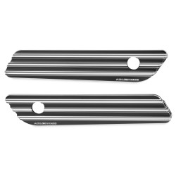 PartzBiz HD AN03-608 - Arlen Ness Black 10 Gauge Saddlebag Latch Hinge Covers for Harley 14-16 | 03-608