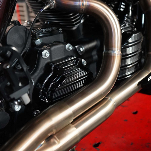 PartzBiz HD: 4423924-Arlen Ness สีดำ 10 เกจ Transmission Side Cover Cable Harley Big Twin 06-21