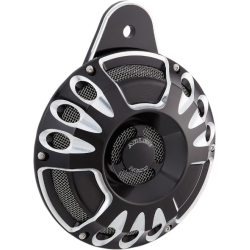 PartzBiz HD AN70-200 - Arlen Ness 70-200 Black Billet Deep Cut Horn with Cover 12v Universal