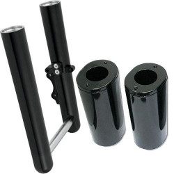 PartzBiz HD AN40-513/VT24-1048 - Arlen Ness Chrome Hot Legs and Fork Boot Slider Covers Package Touring FL 14-Up 0403-0029 24-1047 04030029 road street king electra glide tour
