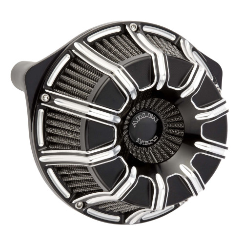 PartzBiz HD: 4423824-Arlen Ness Black Inverted Series 10-Gauge Stage 1 เครื่องฟอกอากาศ Harley XL 91-15 | 18-945