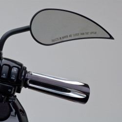 PartzBiz HD AN13-082/AN13-083 - Arlen Ness Black RAD III Teardrop Handlebar Mirrors Steel Stem Harley & Metric Pair PartzBiz HD AN13-082/AN13-083 - Arlen Ness Black RAD III Teardrop Handlebar Mirrors Steel Stem Harley & Metric Pair