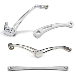 PartzBiz HD AN91-111 - Arlen Ness Chrome Deep Cut Foot Control เบรค Shift Linkage Levers Harley 14-17 | 91-111 PartzBiz HD AN91-111 - Arlen Ness Chrome Deep Cut Foot Control เบรค Shift Linkage Levers Harley 14-17 | 91-111
