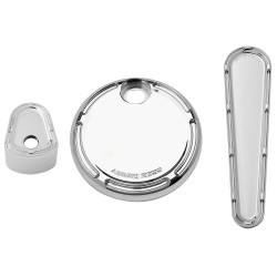 PartzBiz HD AN91-104 - Arlen Ness Chrome Slot Track Dash Accessory Pack Ignition Fuel Door Dash 08-13 | 91-104 PartzBiz HD AN91-104 - Arlen Ness Chrome Slot Track Dash Accessory Pack Ignition Fuel Door Dash 08-13 | 91-104