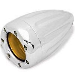 PartzBiz HD AN12-764 - Arlen Ness Chrome Deep Cut Amber Lens Turn Signal & White LED Trim Ring for Harley PartzBiz HD AN12-764 - Arlen Ness Chrome Deep Cut Amber Lens Turn Signal & White LED Trim Ring for Harley