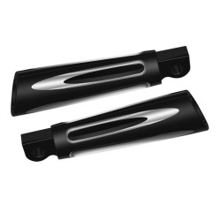 PartzBiz HD AN06-472 - Arlen Ness Black Deep Cut Billet Male Mount Footpegs for Harley Models-06-472 PartzBiz HD AN06-472 - Arlen Ness Black Deep Cut Billet Male Mount Footpegs for Harley Models-06-472