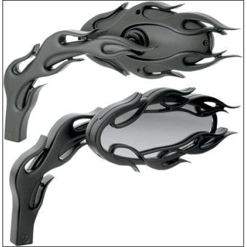 PartzBiz HD: 4423535-Arlen Ness Micro Black Flamed Left Side Mirror Harley or Metric EACH | 13-087 PartzBiz HD: 4423535-Arlen Ness Micro Black Flamed Left Side Mirror Harley or Metric EACH | 13-087
