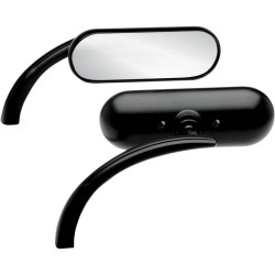 PartzBiz HD AN13-412/AN13-413 - Arlen Ness Micro Black Mini Oval Left & Right Side Mirror Set Harley or Metric Pair PartzBiz HD AN13-412/AN13-413 - Arlen Ness Micro Black Mini Oval Left & Right Side Mirror Set Harley or Metric Pair