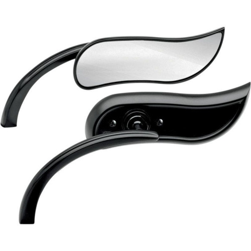 PartzBiz HD: 4423506-Arlen Ness Micro Black Upswept Left & Right Side Handlebar Mirrors Harley & Metric Pair PartzBiz HD: 4423506-Arlen Ness Micro Black Upswept Left & Right Side Handlebar Mirrors Harley & Metric Pair