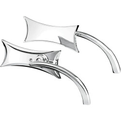 PartzBiz HD AN13-416/AN13-417 - Arlen Ness Micro Chrome Four Point Left & Right Side Mirror Set Harley Metric Pair PartzBiz HD AN13-416/AN13-417 - Arlen Ness Micro Chrome Four Point Left & Right Side Mirror Set Harley Metric Pair
