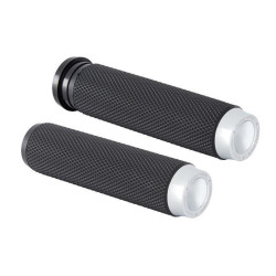 PartzBiz HD ANRC-500-003 - Arlen Ness Rough Crafts Chrome 1" Grips for Harley TBW Touring & Softail PartzBiz HD ANRC-500-003 - Arlen Ness Rough Crafts Chrome 1" Grips for Harley TBW Touring & Softail