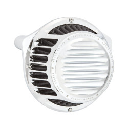 PartzBiz HD ANRC-600-013 - Arlen Ness Rough Crafts Chrome Round Air Cleaner Harley FLT 08-16 FLST 16-17