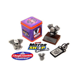 PartzBiz HD VT48-1627 - Authentic Collectors Set - Replica Harley-Davidson Engine Belt Buckle Key Chain PartzBiz HD VT48-1627 - Authentic Collectors Set - Replica Harley-Davidson Engine Belt Buckle Key Chain