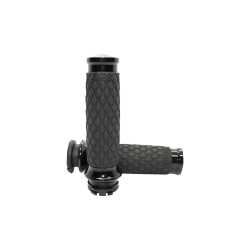 PartzBiz HD AG-DIA-65-ANO - ปลอกแฮนด์ยาง Avon Black Ano Diamond สำหรับคันเร่งสาย Harley | DIA-65-ANO PartzBiz HD AG-DIA-65-ANO - ปลอกแฮนด์ยาง Avon Black Ano Diamond สำหรับคันเร่งสาย Harley | DIA-65-ANO