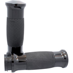 PartzBiz HD AG-GEL-70-ANO-FLY - Avon Black Anodized Soft Gel 3 Ring Ergonomic Hand Grips Harley Throttle By Wire | GEL-70-ANO-FLY PartzBiz HD AG-GEL-70-ANO-FLY - Avon Black Anodized Soft Gel 3 Ring Ergonomic Hand Grips Harley Throttle By Wire | GEL-70-ANO-FLY