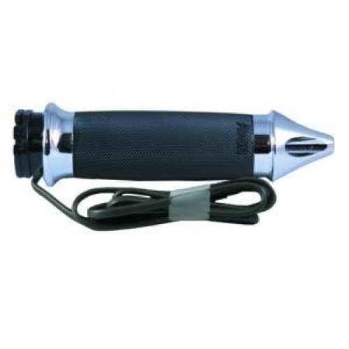 PartzBiz HD: 4423299-Avon Custom Contour Chrome Spike Heated Grips สำหรับ Harley Throttle By Wire รุ่น | CC-85-CH-SF-HT