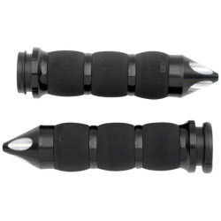 PartzBiz HD AG-AIR-90-AN-FL-SP - Avon Grips Air Cushion Grips Fly-By-Wire Spike Anodized Harley Throttle By Wire