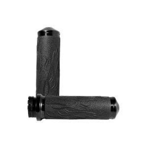 PartzBiz HD: 4423310-Avon Grips ด้ามจับเปลวไฟอะโนไดซ์สีดำสำหรับ Harley Cable Throttle Models | ฟลา-86 PartzBiz HD: 4423310-Avon Grips ด้ามจับเปลวไฟอะโนไดซ์สีดำสำหรับ Harley Cable Throttle Models | ฟลา-86