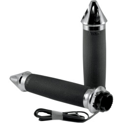 PartzBiz HD AG-MT-IN-CC-85-S-H - Avon Grips Heated Chrome Air Custom Spike Grips for Indian Models 2014-2015 | MT-IN-CC-85-S-H PartzBiz HD AG-MT-IN-CC-85-S-H - Avon Grips Heated Chrome Air Custom Spike Grips for Indian Models 2014-2015 | MT-IN-CC-85-S-H