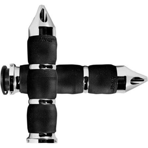PartzBiz HD: 4423263-Avon IN-TO-AIR-90C-S เบาะลมกำมะหยี่ Chrome Spike Hand Grips Indian 18-20 | ในอากาศ-90C-S PartzBiz HD: 4423263-Avon IN-TO-AIR-90C-S เบาะลมกำมะหยี่ Chrome Spike Hand Grips Indian 18-20 | ในอากาศ-90C-S