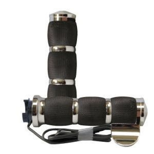PartzBiz HD: 4423211-Avon MT Air Cushioned Chrome Boss Heated Grips for Metric Cruisers | MT-AIR-90-C-B-H PartzBiz HD: 4423211-Avon MT Air Cushioned Chrome Boss Heated Grips for Metric Cruisers | MT-AIR-90-C-B-H