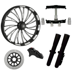 PartzBiz HD AXXIS-SNGL-ECL-KIT-23PCKG - Axxis Eclipse 23" Wheel Tire Single Side w/ Raked Triple Trees Lowers & Sliders | AXXIS-SNGL-ECL-KIT-23PCKG