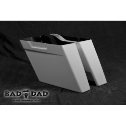 PartzBiz HD BAD-INJECTED-SBAG - Bad Dad 4.5" Stretched Injected Saddlebags for Harley Touring Models