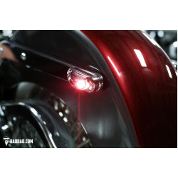 PartzBiz HD BAD-81219 - Bad Dad 780 LED Taillights w/ Amber Indicator Signal Harley Fender Strut 81219 run brake signal all in one davidson touring softail PartzBiz HD BAD-81219 - Bad Dad 780 LED Taillights w/ Amber Indicator Signal Harley Fender Strut 81219 run brake signal all in one davidson touring softail