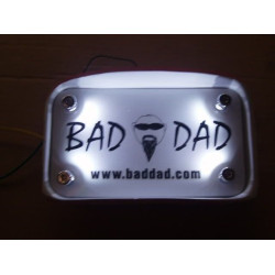PartzBiz HD BAD-80817 - Bad Dad 80817 License Plate White LED Studs Harley Touring Softail full fuel system exhaust air cleaner filter tuner performance best for PartzBiz HD BAD-80817 - Bad Dad 80817 License Plate White LED Studs Harley Touring Softail full fuel system exhaust air cleaner filter tuner performance best for