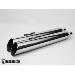 PartzBiz HD BAD-81124-2 - Bad Dad 81124-2 Chrome Competition Series Dual 4" Slip On Pipes Harley FL 95-16 full fuel system exhaust air cleaner filter tuner performance best fou PartzBiz HD BAD-81124-2 - Bad Dad 81124-2 Chrome Competition Series Dual 4" Slip On Pipes Harley FL 95-16 full fuel system exhaust air cleaner filter tuner performance best fou
