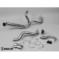 PartzBiz HD BAD-81211-2STRTIP - Bad Dad 81211-2 Chrome Competition Series 2-into-1 Exhaust for Harley FL 95-19 full fuel system exhaust air cleaner filter tuner performance best fou PartzBiz HD BAD-81211-2STRTIP - Bad Dad 81211-2 Chrome Competition Series 2-into-1 Exhaust for Harley FL 95-19 full fuel system exhaust air cleaner filter tuner performance best fou
