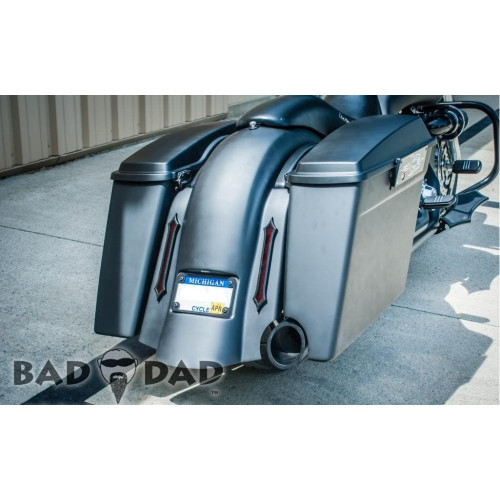 PartzBiz HD: 4423075-Bad Dad 957 Custom LED Filler Panel Turn Signals Taillights Black Bezel Harley | BAD-957-B PartzBiz HD: 4423075-Bad Dad 957 Custom LED Filler Panel Turn Signals Taillights Black Bezel Harley | BAD-957-B