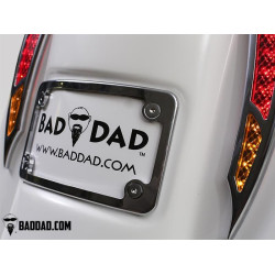 PartzBiz HD BAD-992-AMB-CH - Bad Dad 992 Custom Red / Amber LED Filler Panel Turn Signals Taillights Chrome Bezel | BAD-992-CH PartzBiz HD BAD-992-AMB-CH - Bad Dad 992 Custom Red / Amber LED Filler Panel Turn Signals Taillights Chrome Bezel | BAD-992-CH