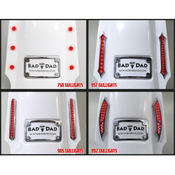 PartzBiz HD BAD-81278 - Bad Dad Build-Your-Own Race Kit Fender Bags Lights Lids Covers Touring 14-Up