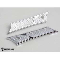 PartzBiz HD BAD-81177-2 - Bad Dad Black 900 Series Latch Covers for 2014-2017 Harley Touring FLH FLT | 81177