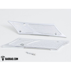PartzBiz HD BAD-81288-2 - Bad Dad Black 900 Series Latch Covers for 1993-2013 Harley Touring FLH FLT | 81288-2