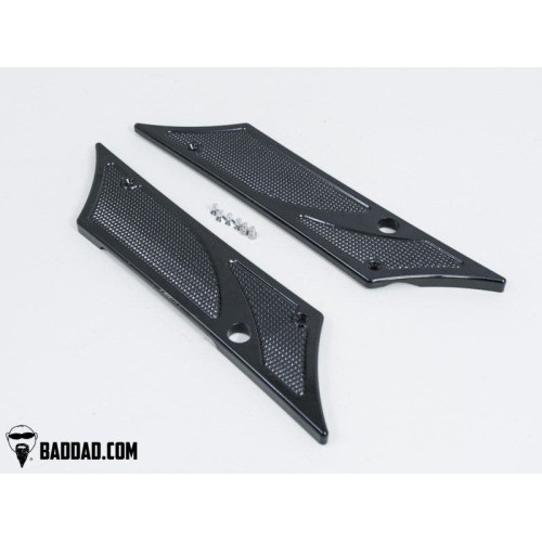 PartzBiz HD: 4423004-Bad Dad Black 900 Series Latch Covers for 1993-2013 Harley Touring FLH FLT | 81288-1 PartzBiz HD: 4423004-Bad Dad Black 900 Series Latch Covers for 1993-2013 Harley Touring FLH FLT | 81288-1