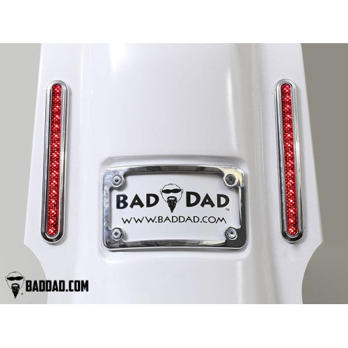 PartzBiz HD: 4422993-Bad Dad Competition Saddlebag Kit 905 Chrome Taillight & Chrome Plate 200mm FLS | 81175-905-CH/CH PartzBiz HD: 4422993-Bad Dad Competition Saddlebag Kit 905 Chrome Taillight & Chrome Plate 200mm FLS | 81175-905-CH/CH