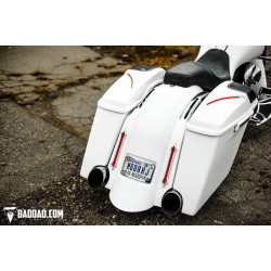 PartzBiz HD BAS-81151-12 - Bad Dad Dual Exhaust Summit Kit w/ Classic Covers 992 Black Taillights 14-Up Harley FL PartzBiz HD BAS-81151-12 - Bad Dad Dual Exhaust Summit Kit w/ Classic Covers 992 Black Taillights 14-Up Harley FL